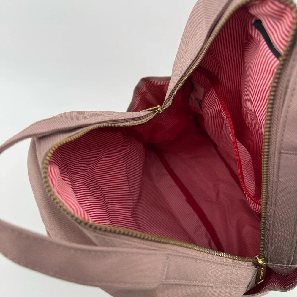 Herschel Supply Co Nova Mini Backpack Womens Ash Rose Pink Gold Zip Travel Bag